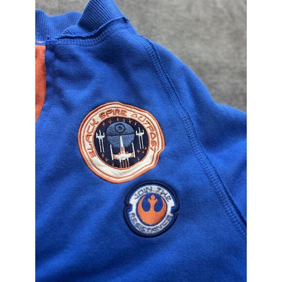 Disney Star Wars Galaxys Edge Sweatshirt Boys S Blue Full Zip Sweater X-Wing - Picture 2 of 7